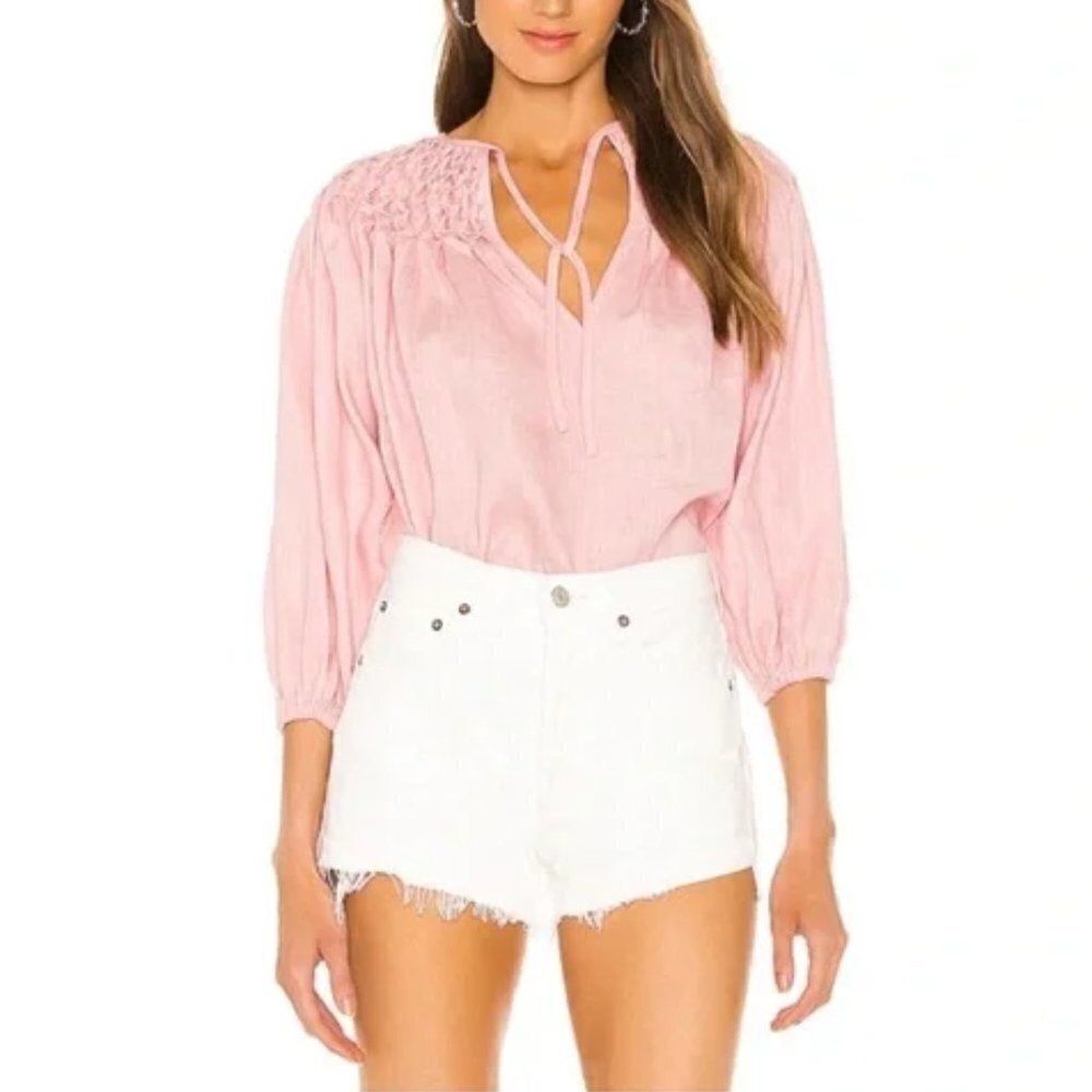 Innika Choo Hope Filthorts Blouse Top In Peach Size 0 US XS